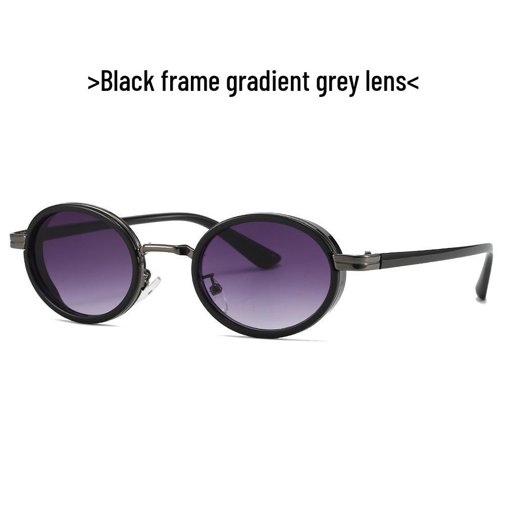 Metal Style Small Frame European & American Oval Sunglasses - UV Protection for Men & Women