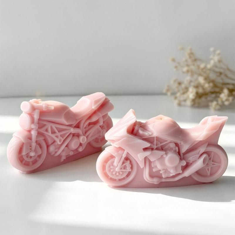 Stampi in Silicone a Forma di Motocicletta Resistenti al Calore Facili da Sformare per Realizzare Candele Sapone Cioccolato Gesso Ornamenti Resina Arte