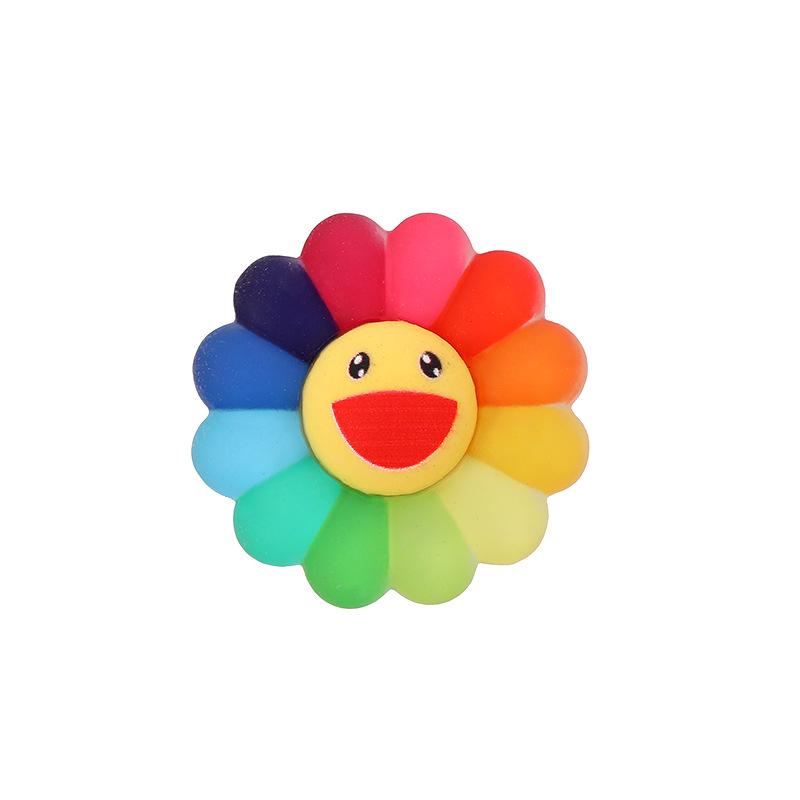 Seven-Color Smiley Sunflower Resin Accessories: Headwear, Brooch, Pencil & Phone Case Stickers, Bracelets.