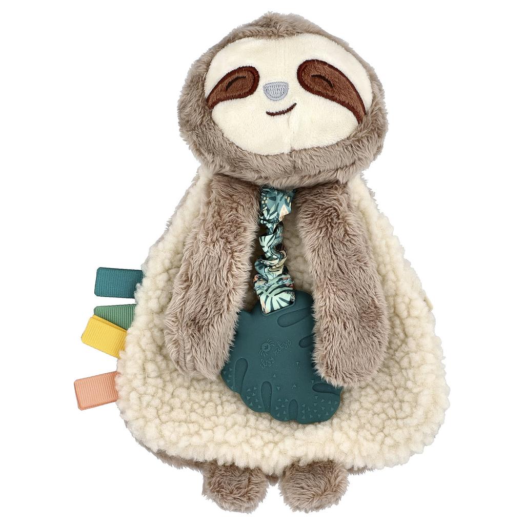 Itzy ritzy, Itzy Lovey™, Plush Lovey, Silicone Dental Floss, 0+ Months, Sloth, 1 Count