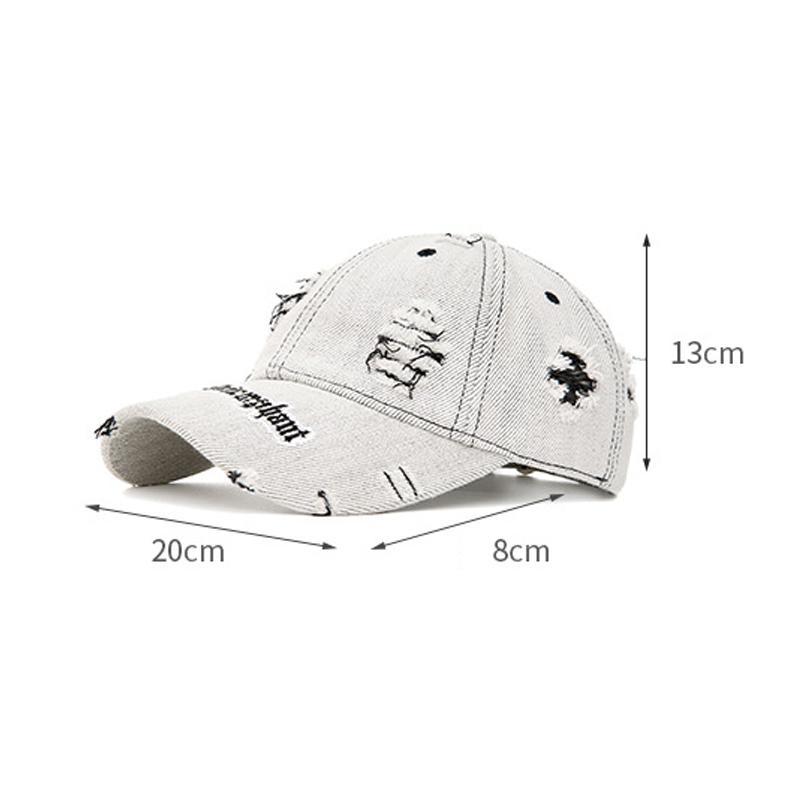 Summer Unisex Baseball Caps with Holes and Burrs Embroidered Letters Cap Sunshade Sunscreen Cap