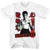 Bruce Lee Kampfkünstler Bruce mit Nunchakus Herren Kurzarm T-Shirts Grafik T-Shirts