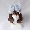 Lovely Sweet Hairband Maid Cosplay Headband Lolita Ruffled Lace Headwear Handmade Double Layer Bowknot Hair Accessory