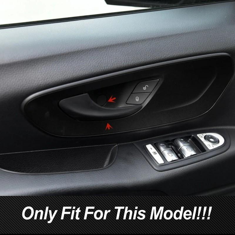 Car Stickers Inner Door Pull Handle Cover Decoration Trim Strips For Mercedes Benz Vito W447 2014- Interior Accessories
