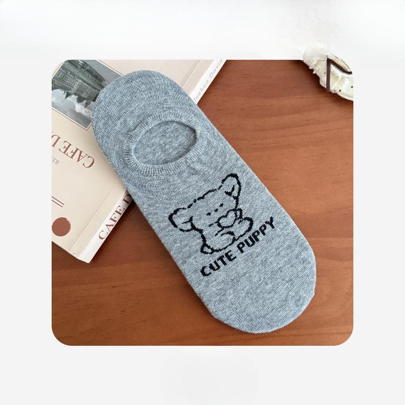 

Женские летние тонкие невидимые короткие носки с низким вырезом, силиконовые противоскользящие носки с пяткой, не сползающие, хлопковые носки 1 pair темно-серого