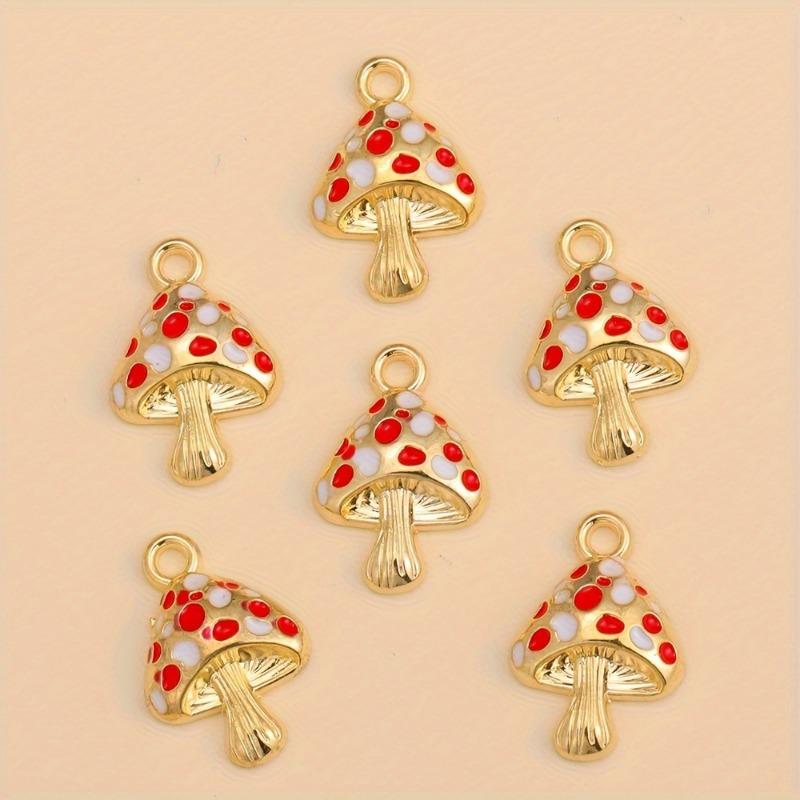 Mushroom Pendant Pendant Korean Version Fashionable Cute Bracelet Earrings DIY Accessories