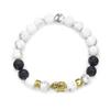 White Turquoise Elephant Bracelet - 8mm Jewelry Accessory