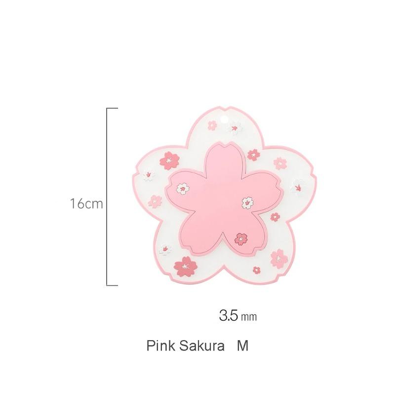 Sakura Style Coasters Heat Insulation Mats Tea Cup Mats Milk Cup Coasters Anti Slip Mats Household Heat Resistant Table Mats
