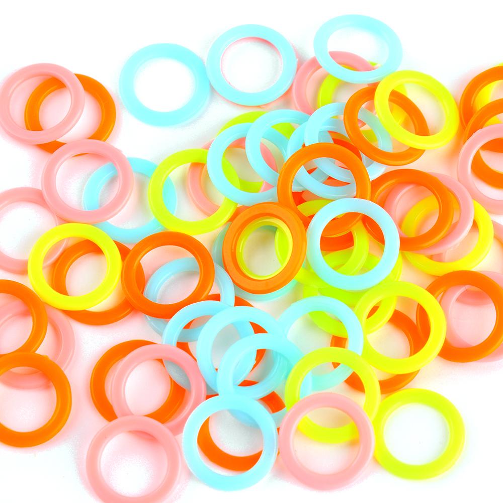 100pcs S/L DIY Crochet Ring Weave Tools Latching Knitting Locking Stitch Marker Crochet Plastic Circle Hook Sewing Accessory