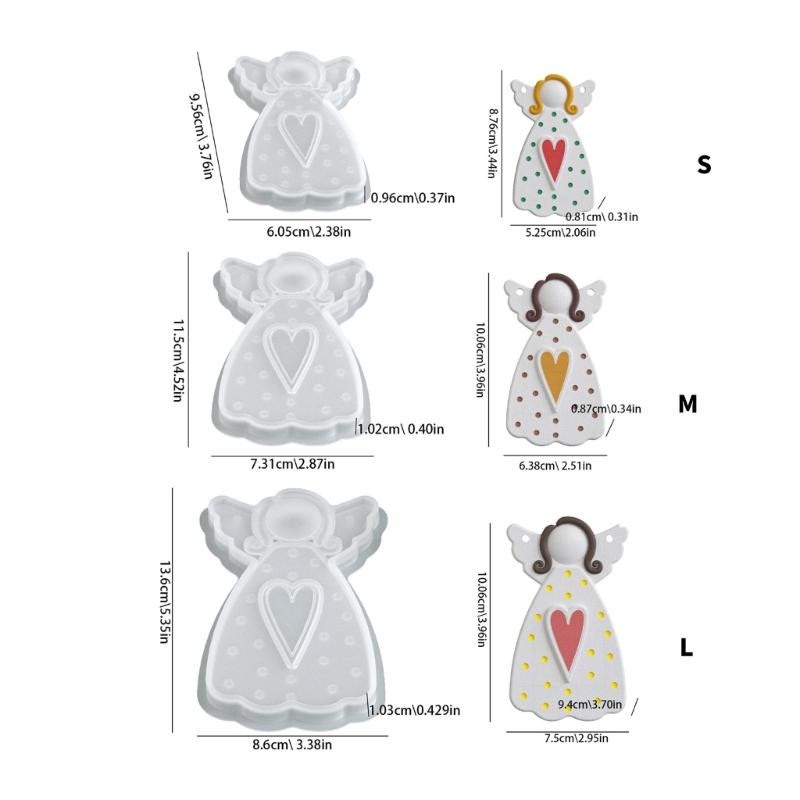 Flexible Silicone Angel Wing Girl Pendant Mold Handmade Jewelry Silicone Mold For DIY Jewelry And Resin Crafts