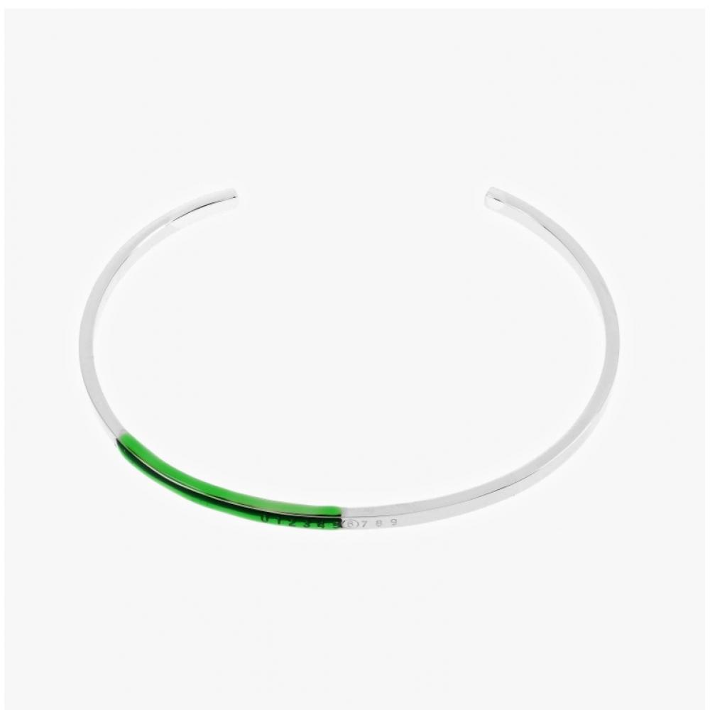 Maison Margiela Sm6uy0082 Sv0310 963 Mm6 Engraving Numbering Logo Cuff 3mm Bracelet