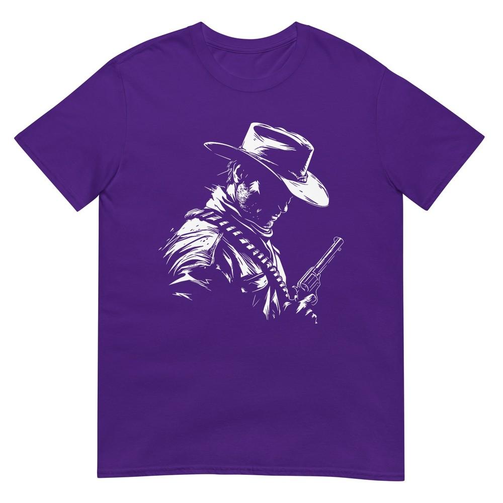Retro Cowboy Old Western West Gun Revolver Countryunisex Tshirt