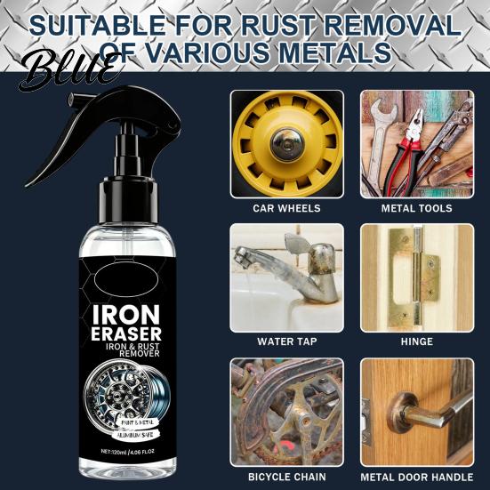 Oxidation Remover Spray Iron for Cars Rust Wheels Brake Dust Metal Cleaner 120ml Auto Paint Fast Dissolve Stain Car