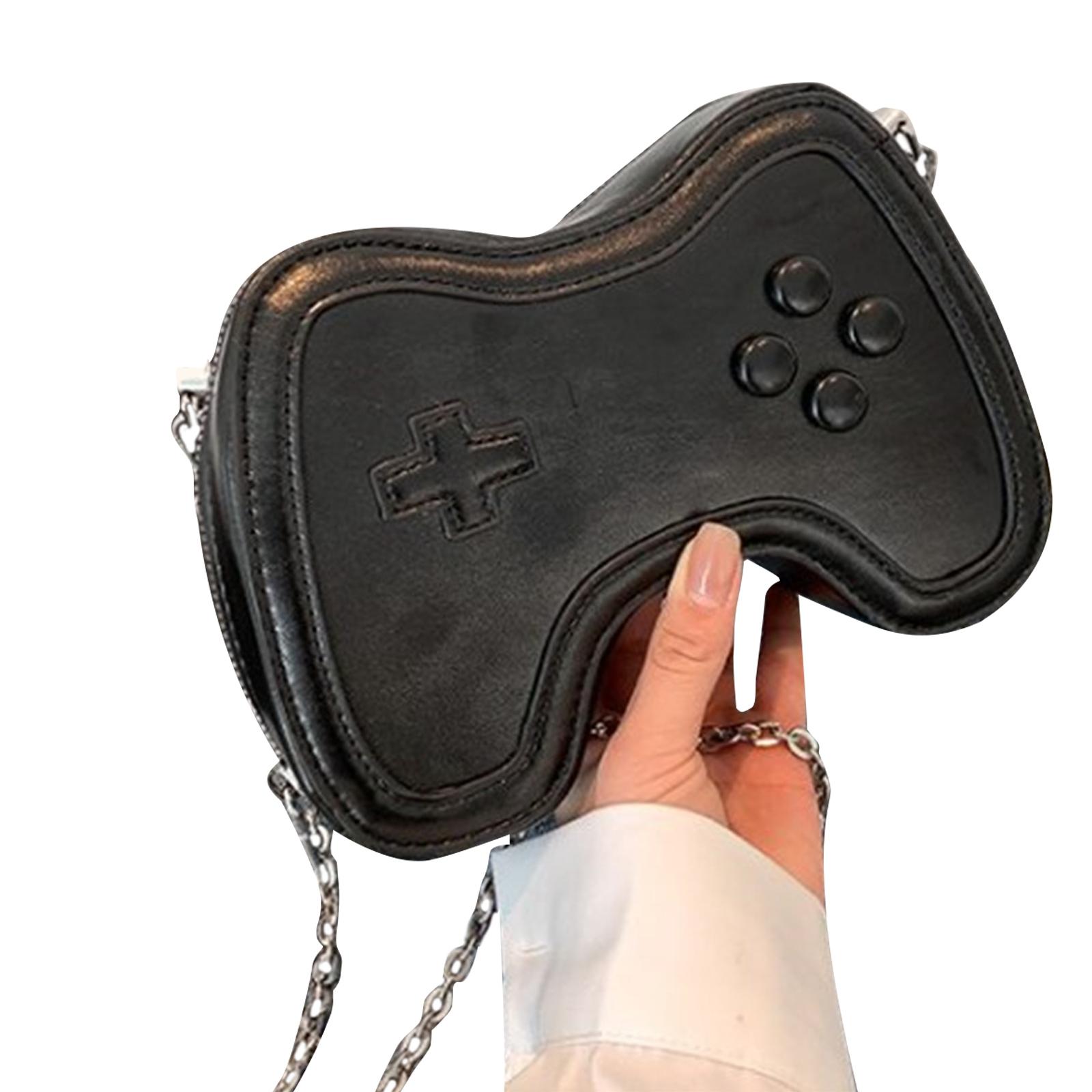 

Fashion Shoulder Bag Gamepad Shaped Chain Bags PU Leather Cosmatic Bag for Girl Women Crossbody Bags Creative Lady Purse чорний
