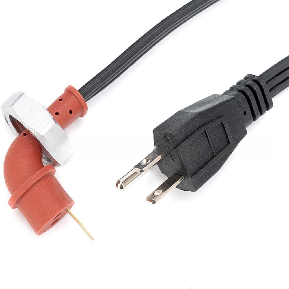 1pc 120V Block Heater Cord With Right-angle Silicone Connector Power Cord Cable For Heavy Duty Heaters Engine Block Heaters