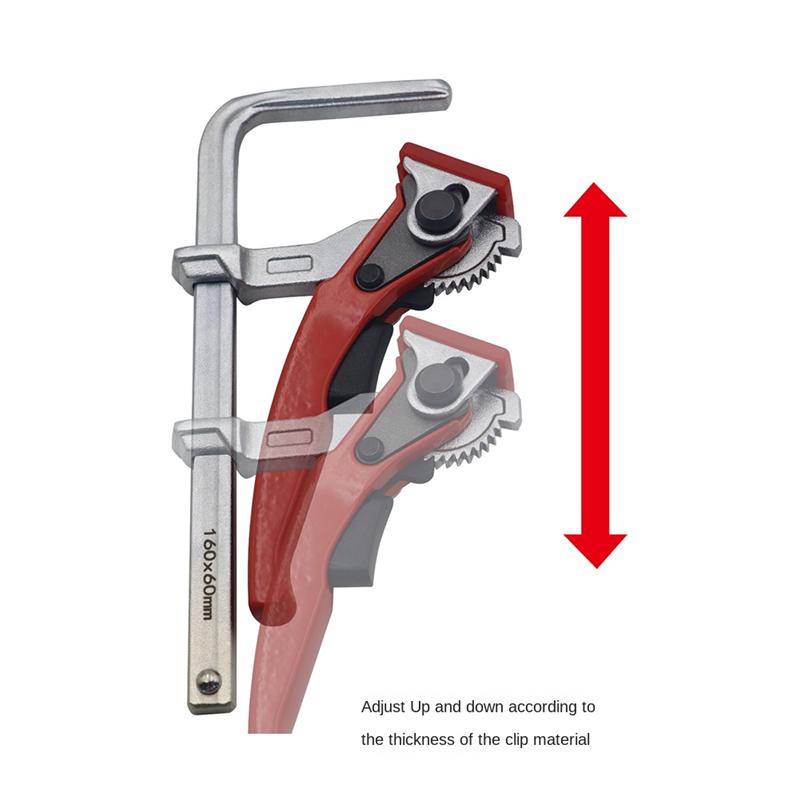 HOT Ratchet Table Clamp Quick Release Bar Clamp Steel Clamping F Track Clip for Hole Table and Guide Rail System