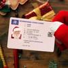 Premium Santa Claus Driving License Christmas Novelty Gift Card Plastic Material