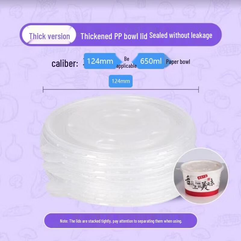Disposable Food-Grade Paper Bowl with Lid