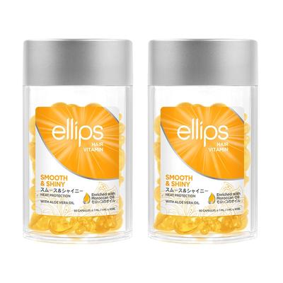Ellipse Saç Vitamini Sarı Pürüzsüz Parlak Aloe Vera Saç Yağı ile, 50ml, 2 adet