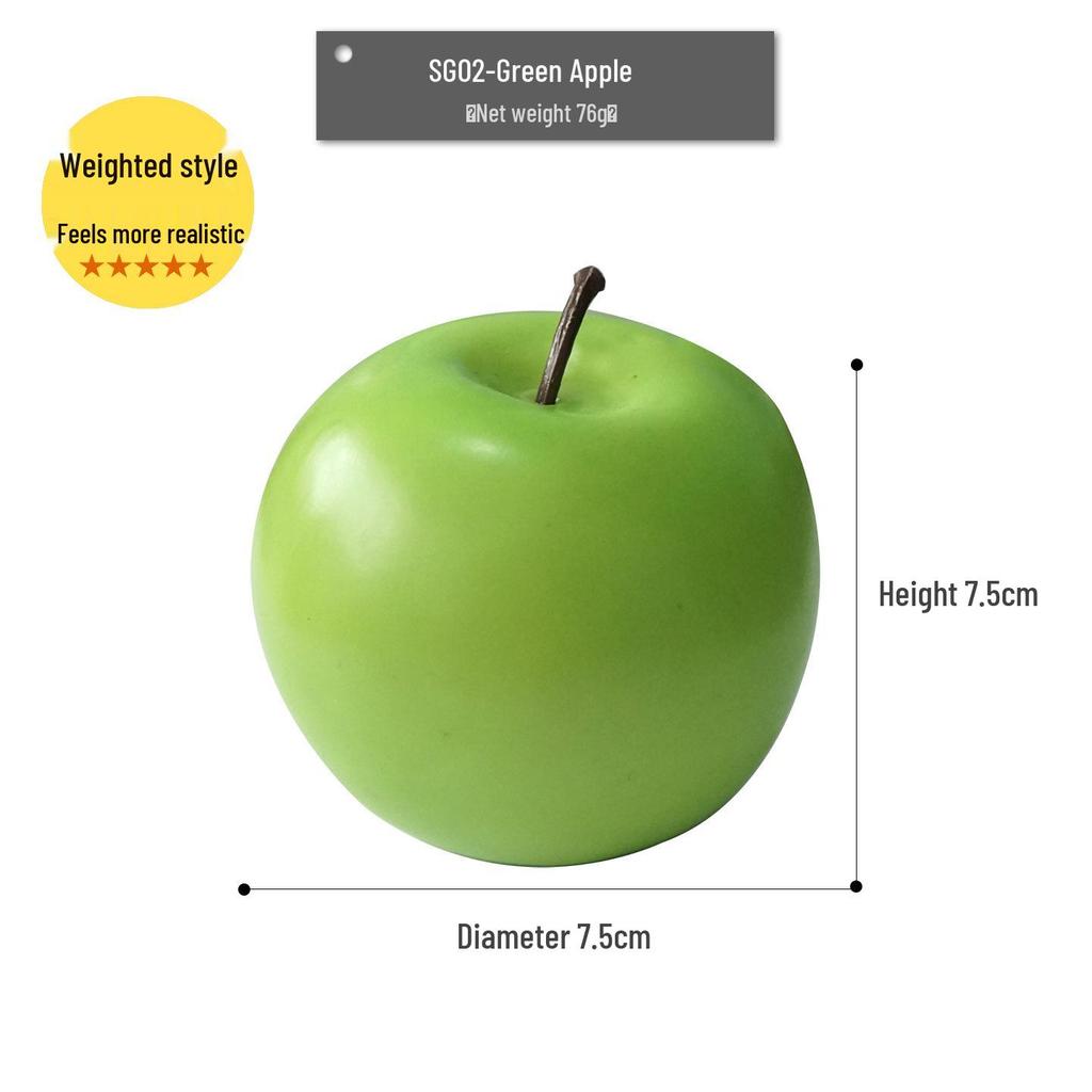 Green Apple Fruit Plate Décor for Dining, Showrooms, and Outdoor Picnic Photography