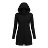 Women Hooded Loose Fit Sun Cardigan Long Sleeve Lightweight Casual Outerwear with Zipper Front Pockets for Daily Wear
