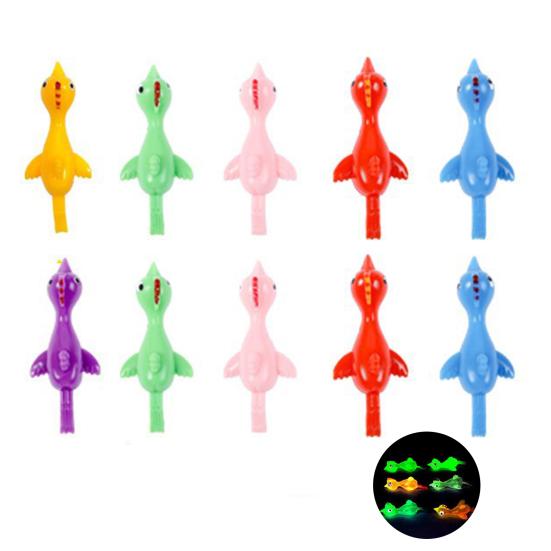 10 stk Sprettert Kylling Finger Leke for Barn Morsom Mini Flygende Gummiender Klassepremier Morsomme Strømpefyllere Godteposer Pinatafyll Fest