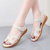 Women Black Sandals Summer White Dressy Open Toe Casual Flats Sandals Plus Size