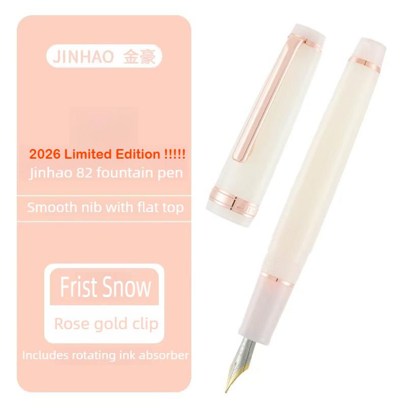 2026 Limited Colors JINHAO 82 Fountain Pen Rose Gold Clip EF/F/M Macaron Color Calligraphy Pen Stationery School Office Supplies