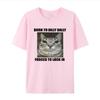 Born Dilly Dally Forced To Lock In Cat White Casual Tshirt Mens and Womens Luxury Brand Tops