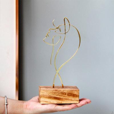Creative Statues Human Sculpture Abstract Figurines Desk for Housewarming Bedroom Farmhouse Studio