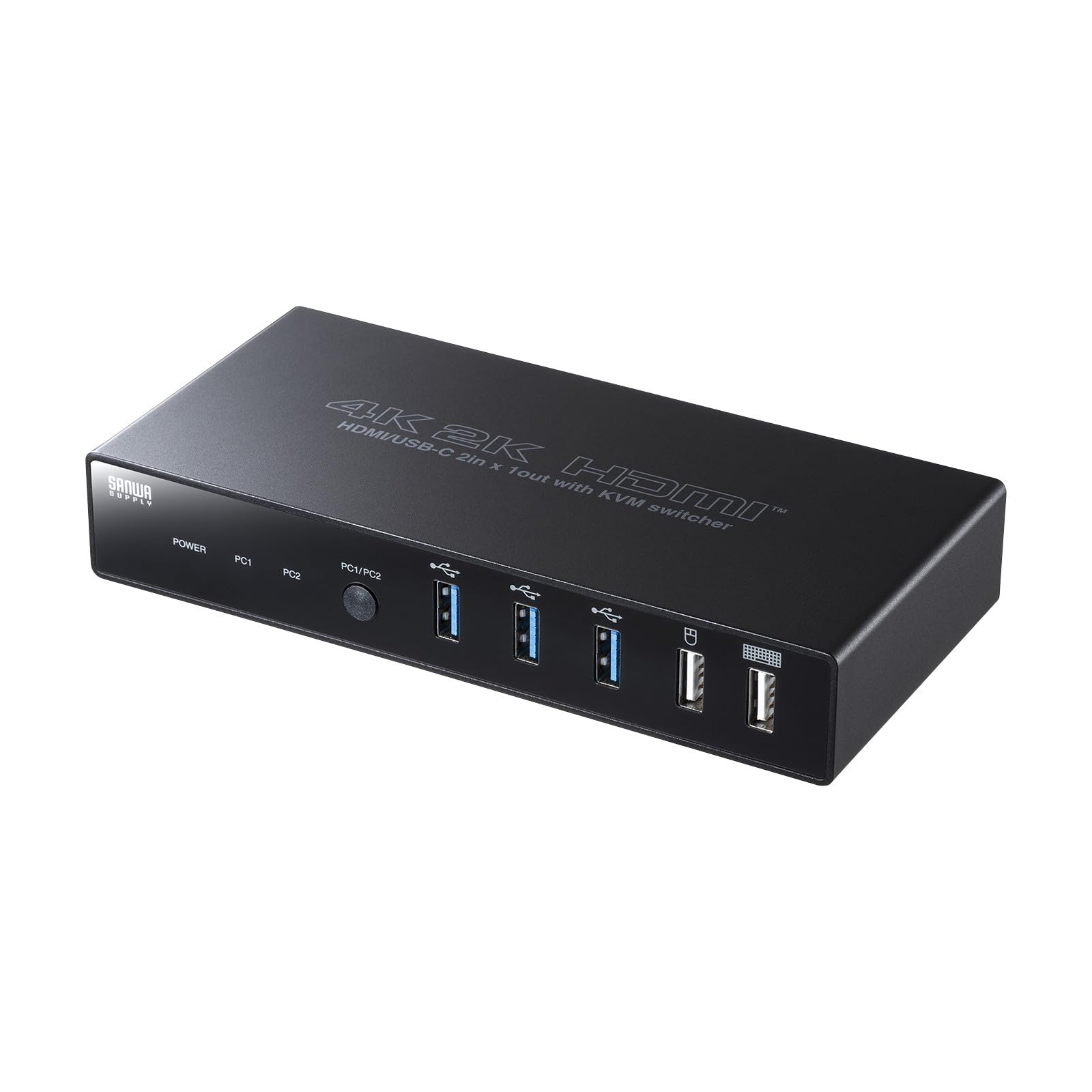 

Sanwa Supply connection compatible PC switcher Black Type-C connection/HDMI (no emulation) SW-KVM2DK