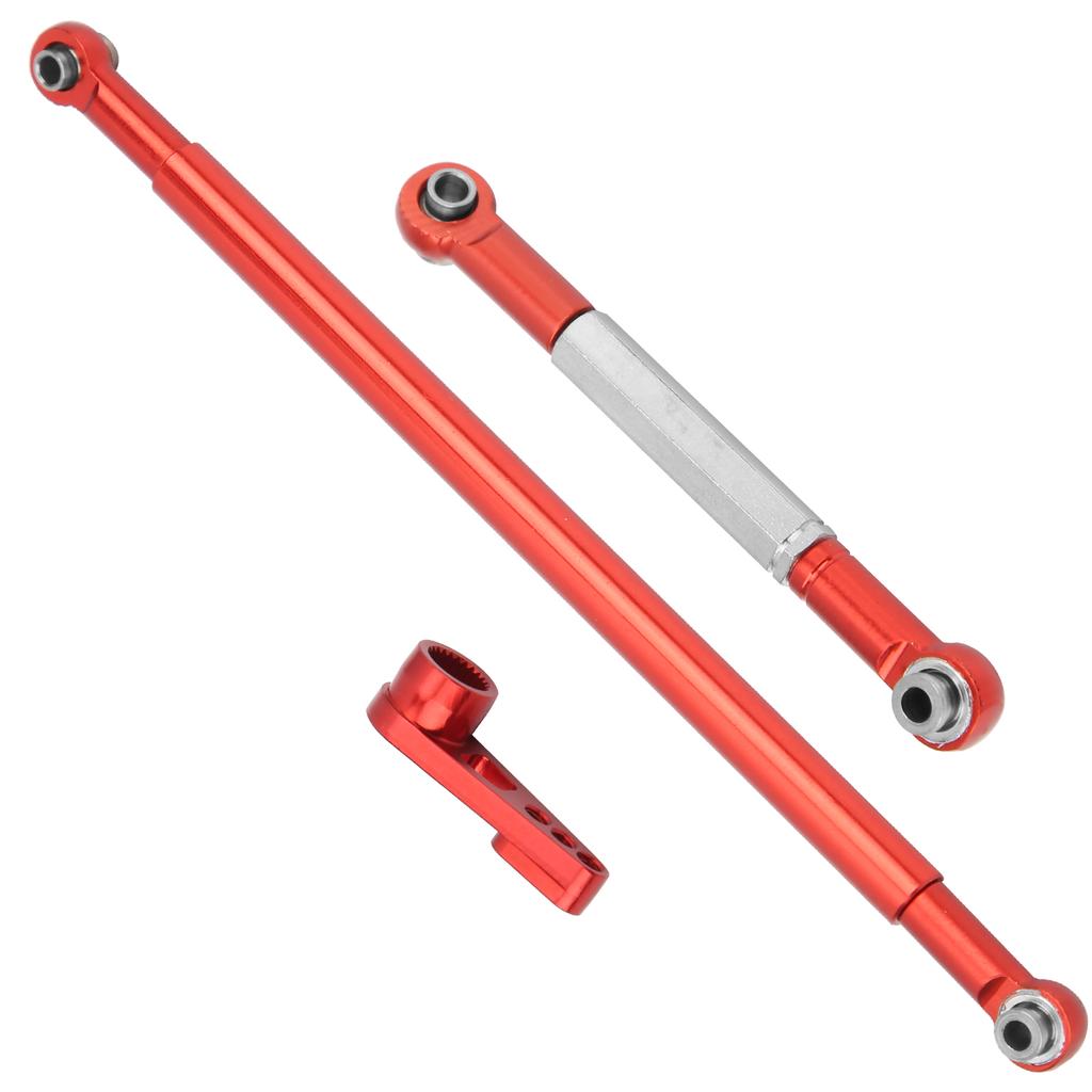 Steering Rod Link Arm Aluminum Alloy Steering Link Rod for MN86K 1 12 RC CarRed