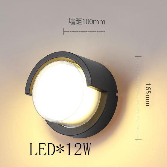 Hot Sale Good Quality Black Bedroom Bedside Wall Lamp Living Room Outdoor Waterproof LED Acrylic Ceiling Column Light