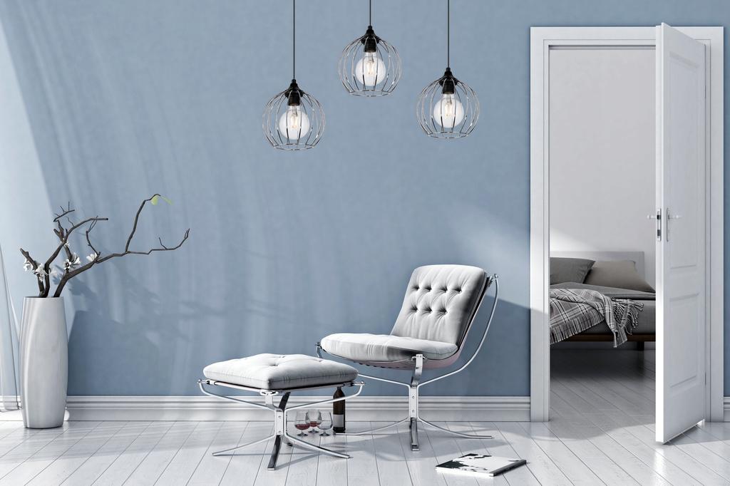 CEILING HANGING LAMP, WIRE CHROME LED