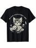 Funny Cat Graphic T-Shirt - 'Rage Consumes Me' Sarcastic Kitten and Flower Design,