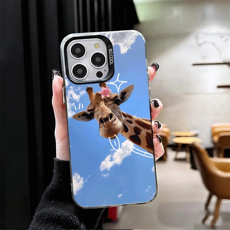 Giraffe Animal Pattern Shockproof Phone Case for iPhone 17 Air 16 16E 15 Pro Max 14 Plus 13 Mini 12 Back Cover Anti Fall Fundas