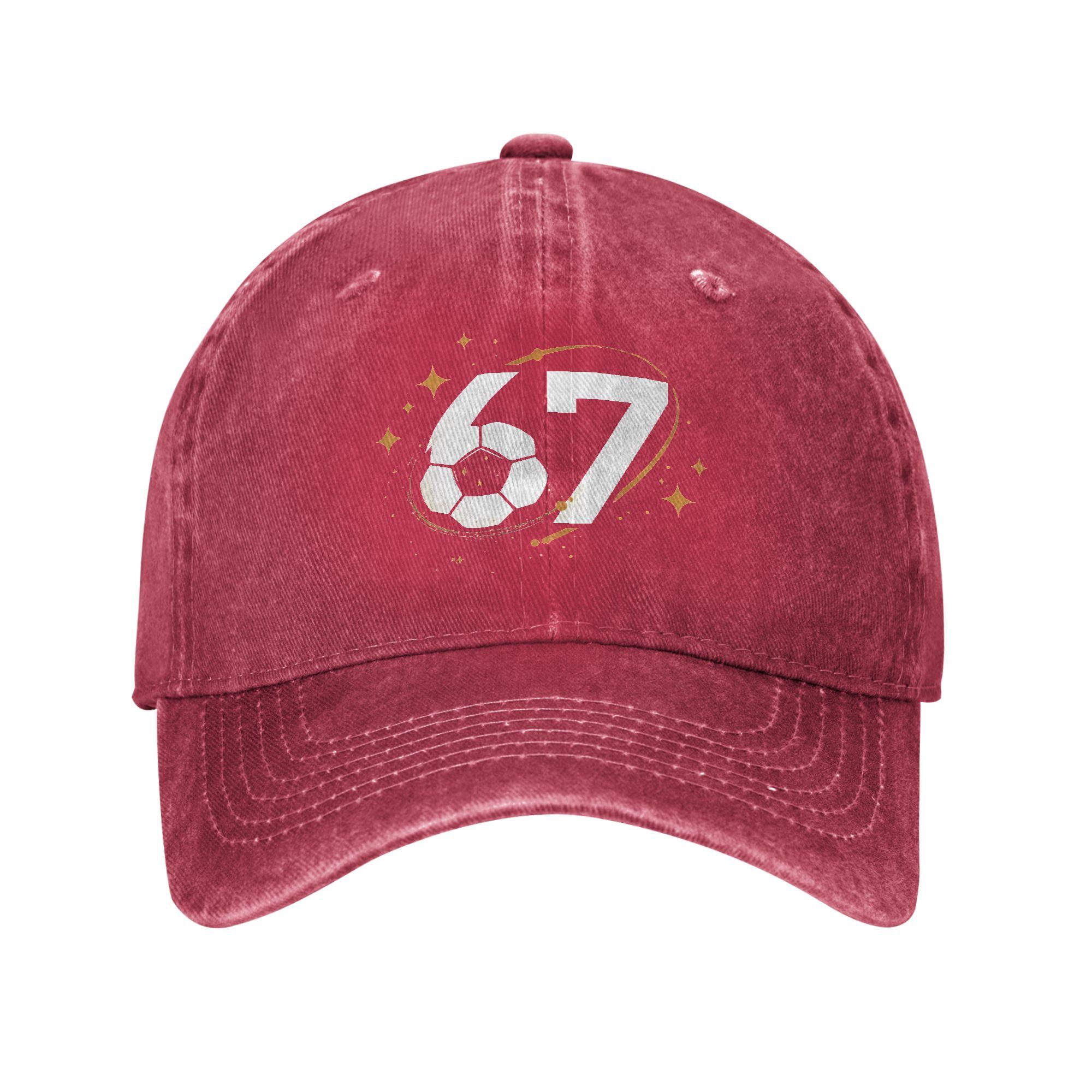 Soccer Six Seven Football Funny Meme Baseball Caps Outfits For Unisex Adjustable Trucker Hat Adjustable