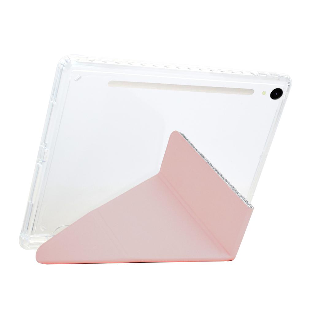 Tablet Case For Samsung Galaxy Tab S10 FE/S9 FE/S9 Y-Fold Stand Glitter Leather TPU Acrylic Clear Cover