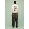 H M Loose Fit Print sweatsHirt wHite Los Angeles