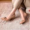 2026 Women's Shoes New Autumn Pointed Toe Women's High Heels Elegant Thin Heels Dress Pumps Ladies Fashion Bow Shoes Women