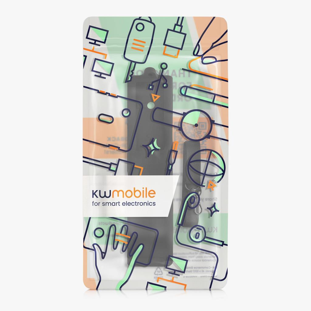 kwmobile Marshall Stockwell II Case - Protective Speaker Case, Shockproof, Soft Silicone - Black