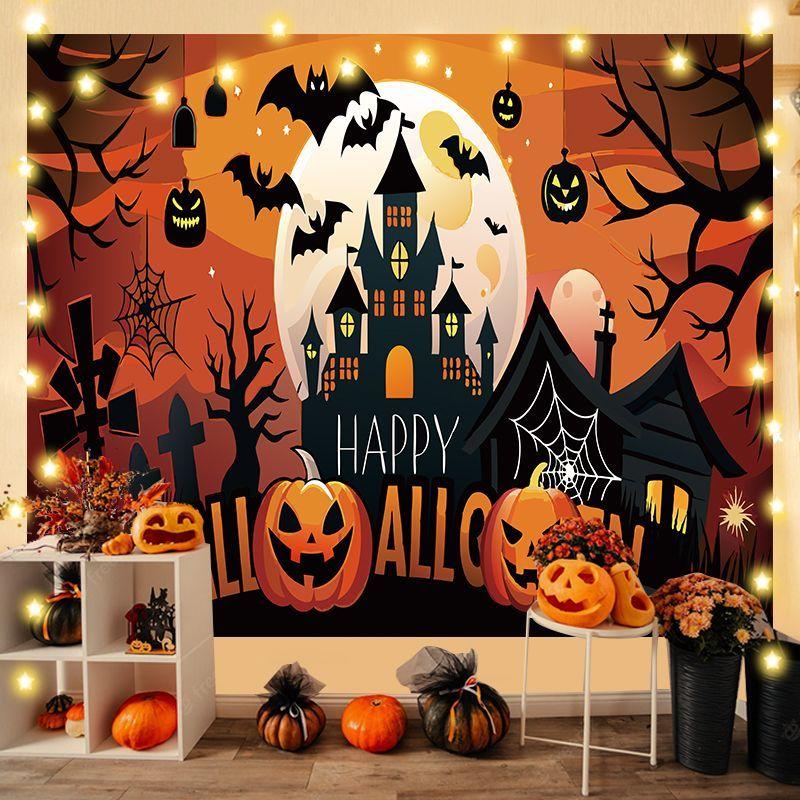 Halloween Backdrop Fabric, Event Hanging Fabric, Bedroom Decorative Wall Hanging