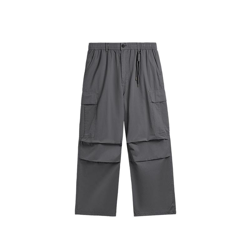 Classic Design Multi Flap Pockets Cargo Pants Men's Loose Fit Drawstring Cargo Pants for Skateboarding Street Outdoor Camping