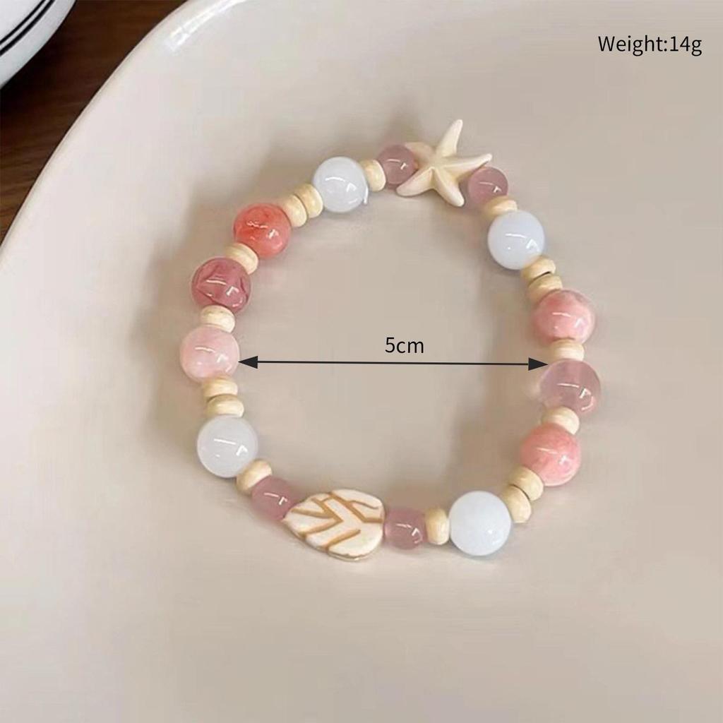 Charming Macaron Color Beaded Ceramic Bracelet – Niche, Versatile Dopamine Jewelry
