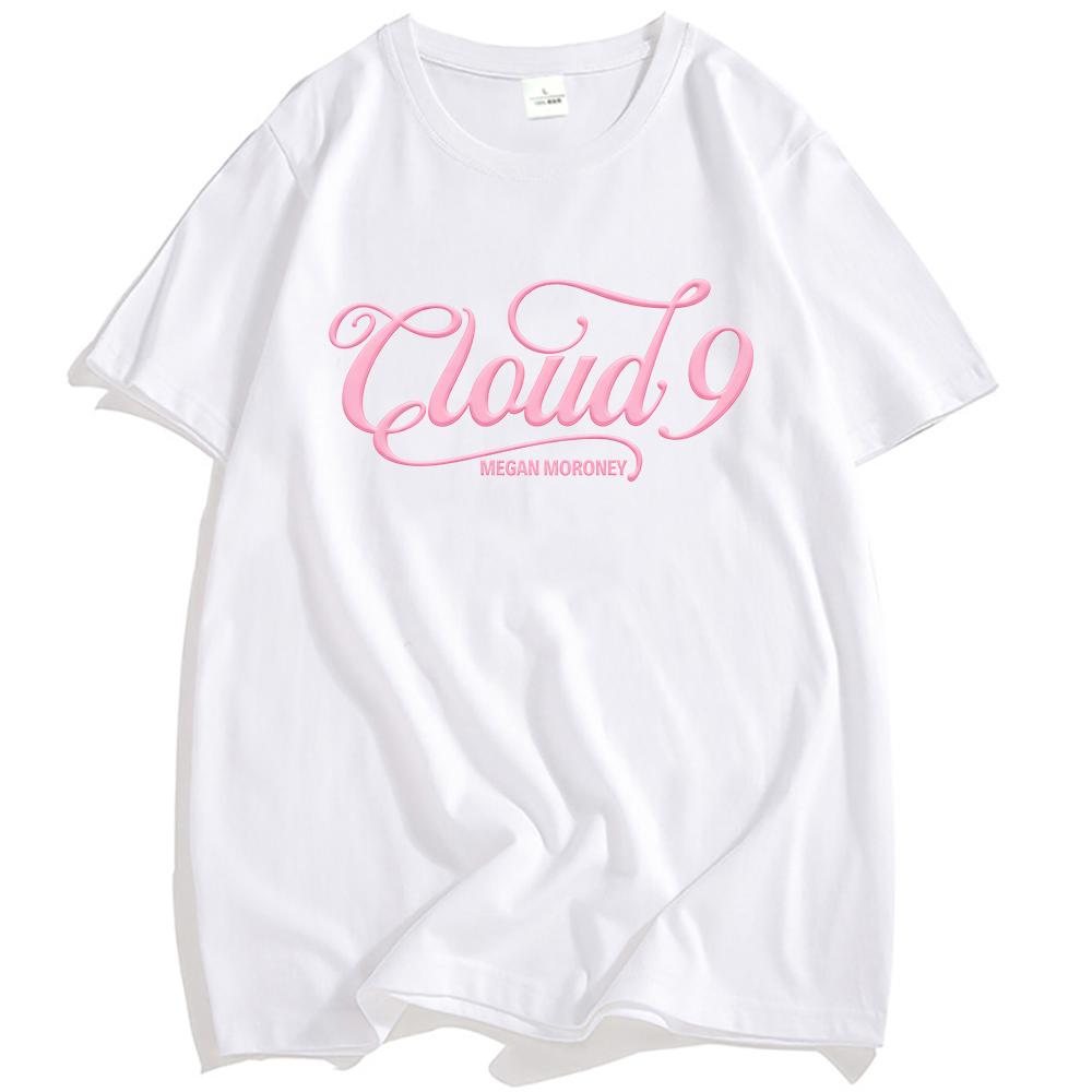 Cloud 9 Pink T-shirt Megan Moroney Singer Design Print Tshirts Unisex Streetwear Short 100%Cotton Summer Male Tees funny Graphic shirts Couple outfits