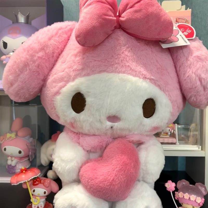 30/45/60Cm Sanrio Hearts Series Plushies Toys Kuromi Cinnamonroll Stuffed Plush Dolls Cute Soft Plushy Christmas Gifts For Girl