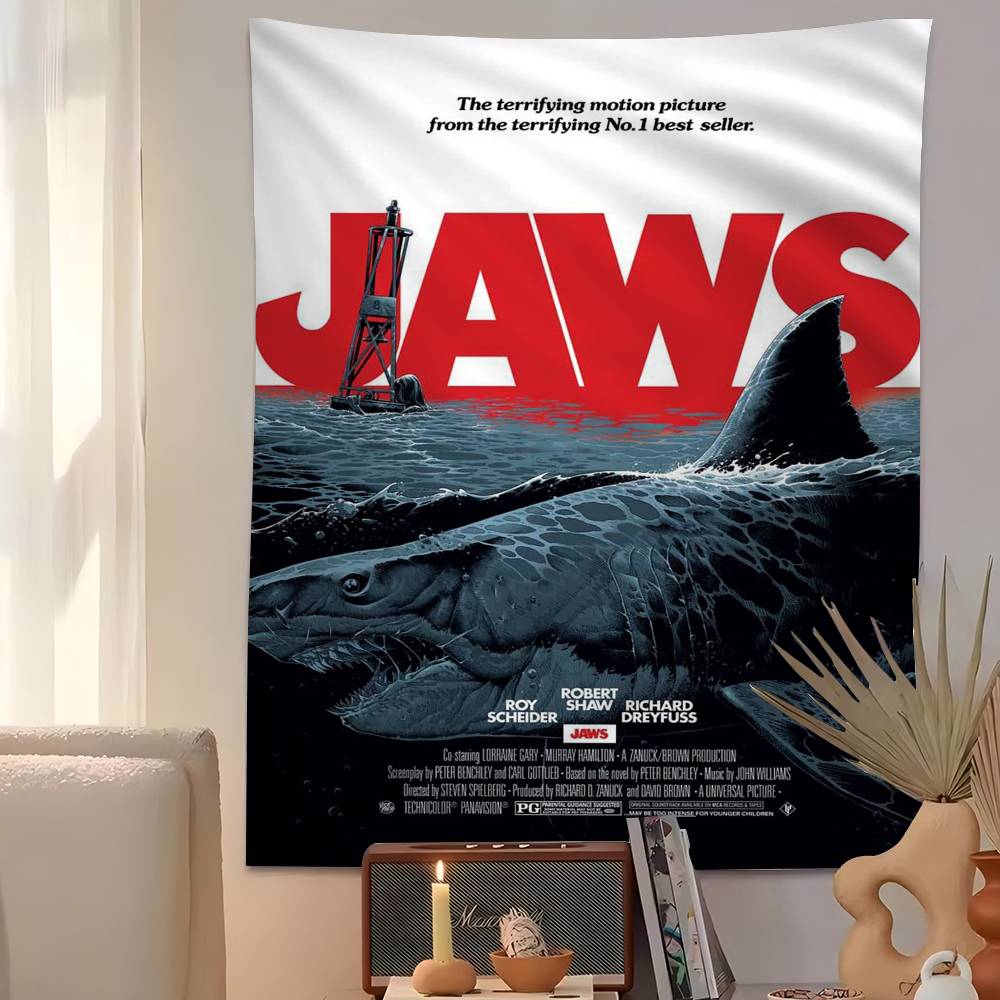 JAWS Movie Colorful Tapestry Wall Hanging Bohemian Wall Tapestries Mandala Wall Art Decor