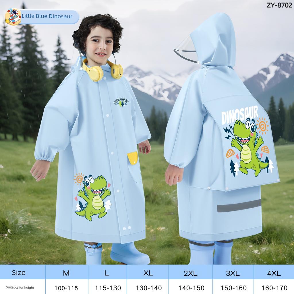 Kinder-Regenmantel für Jungen und Mädchen, Speziell für Grundschüler, Neues Modell 2025, Wasserdicht mit Rucksackfach, Regenponcho für Jungen