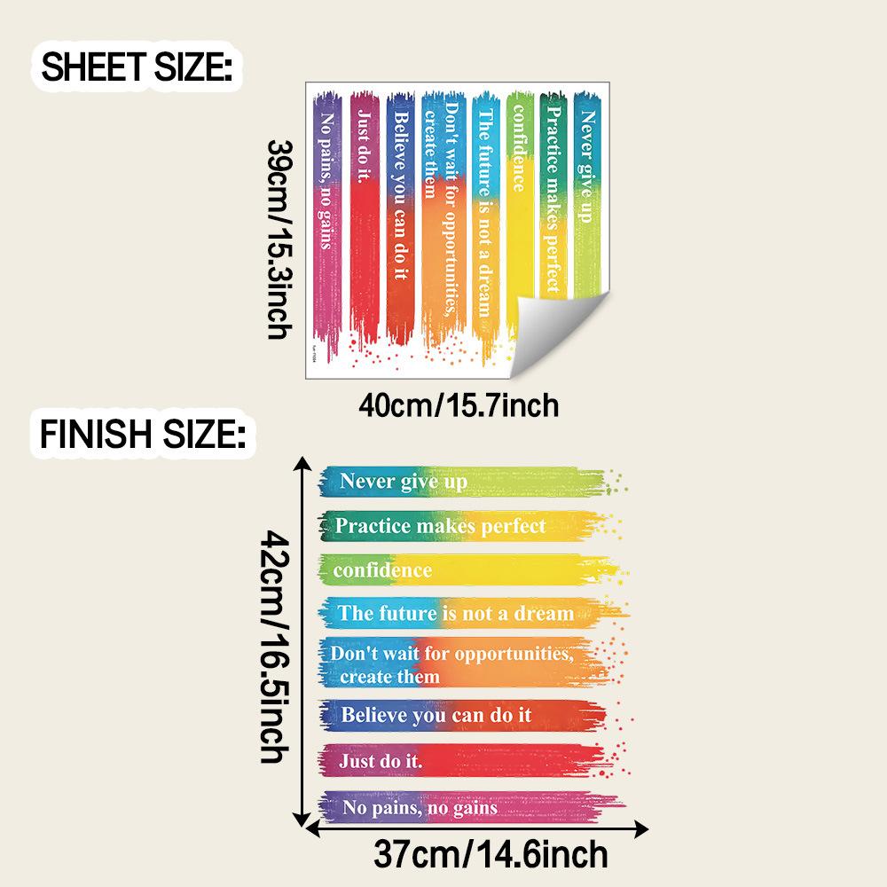 Личные Радужные Вдохновляющие Цитаты для Гостиной, Домашнего Декора, Настенные Арт-Наклейки
