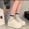 Popular ins Velcro big head platform single shoes 2025 spring new heightening shoes casual versatile little white board shoes